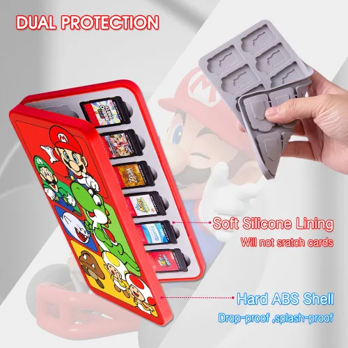 Vista 145 de PERFECTSIGHT Switch Game Case Compatible with Nintendo Switch Game Holder for Switch OLED/ Lite Game Card Case Cartridge with 24 Slots Game Card
