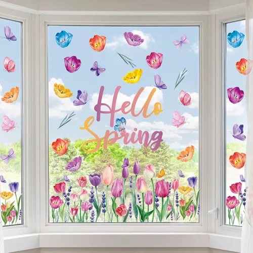 Vista 10 de Calcomanías para ventana del día de San Valentín, dulces de San Valentín, calcomanías de corazón para ventana, diseño de corazón para conversación