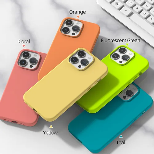 Vista 138 de Funda de silicona líquida compatible con iPhone 12 Pro Max 6.7 pulgadas, funda de gel de protección completa con forro de microfibra, funda