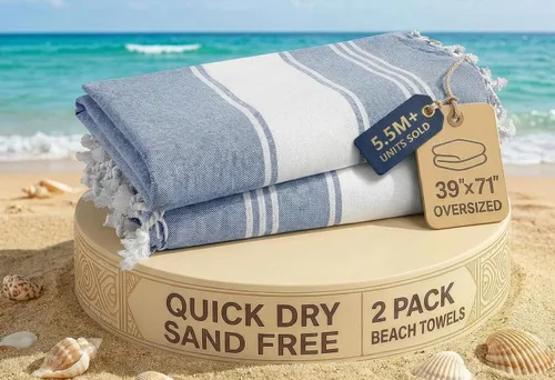 Vista 16 de LANE LINEN - Paquete de 4 toallas de playa de gran tamaño, toalla de piscina prelavada, extragrande, de secado rápido y sin arena, toalla de viaje
