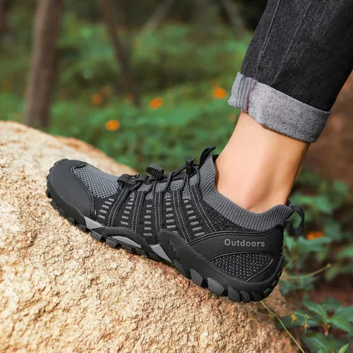 Vista 4 de Zapatos de agua antideslizantes para hombre, zapatos de senderismo de secado rápido, zapatos deportivos acuáticos descalzos, transpirables, zapatos