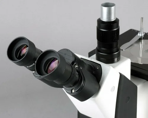 Vista 3 de AmScope Microscopio metalúrgico trinocular invertido ME1200T 50X-500X