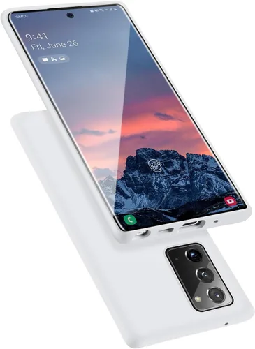 Vista 8 de Diseñada para Galaxy Note 20, funda de goma de gel de silicona líquida a prueba de golpes, cojín de forro de tela de microfibra suave compatible