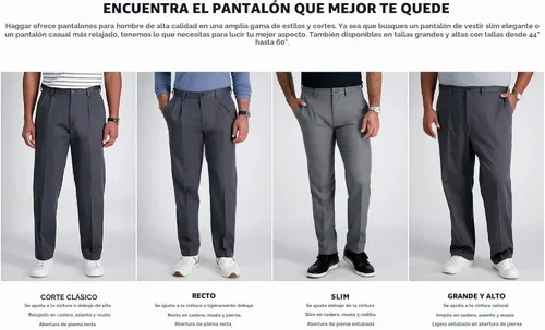 Vista 8 de Haggar Men's Cool 18 Pro Classic Fit Flat Front Pant-Regular and Big & Tall Sizes