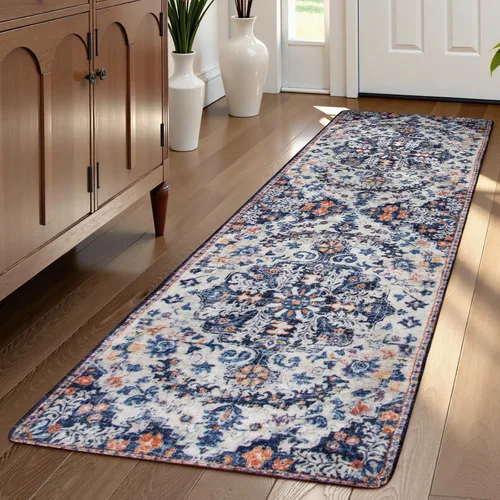 Vista 28 de Lahome Alfombra Floral Bohemio Medaillon - 2x3 Pequeña Alfombra de Baño Rosa Caliente, Alfombra de Cocina, Lavable a Máquina, Antideslizante, Suave