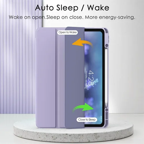 Vista 7 de Soke Funda para iPad Air de 13 pulgadas (M3 2025/M2 2024) con soporte para lápices, [Encendido/apagado automático + protección de la cámara] a