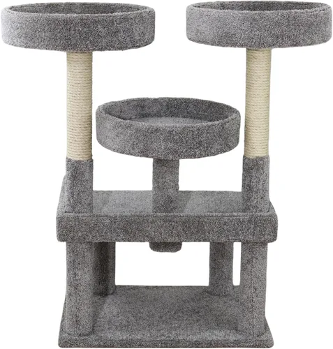 Vista 4 de Prestige Cat Trees Árbol para gatos de 46 pulgadas XXL resistente – Torre para gatos de interior extra grande y resistente con múltiples perchas