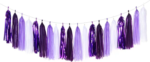 Vista 11 de Guirnalda de borlas para decoración de fiesta de Halloween en negro, blanco y naranja - 15 piezas Suministros de graduación 2025, borlas para Negro