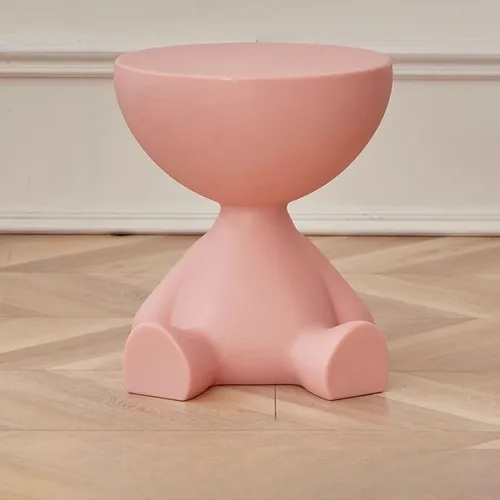 Vista 12 de Mesa auxiliar, mesa auxiliar moderna, mesa de sofá, mesa de noche con base abstracta para espacios pequeños, mesita de noche, decoración del hogar