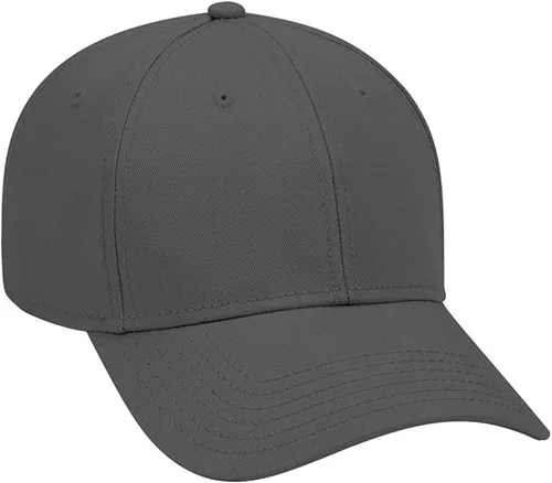 Vista 16 de Ashen Fane Gorra de béisbol básica de sarga de algodón superior de perfil bajo estructurado de 6 paneles