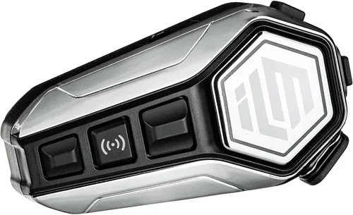 Vista 10 de ILM Casco de auriculares Bluetooth para motocicleta, sistema de comunicación de 6,889.8 ft, intercomunicador IP67, impermeable, cancelación de Gris