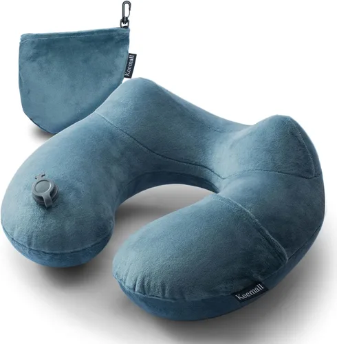 Vista 19 de Keemall Almohada de Cuello de Coche Inflable, Almohada de Reposacabezas de Coche Inflable Suave para Asiento de Conducción con Correa Ajustable