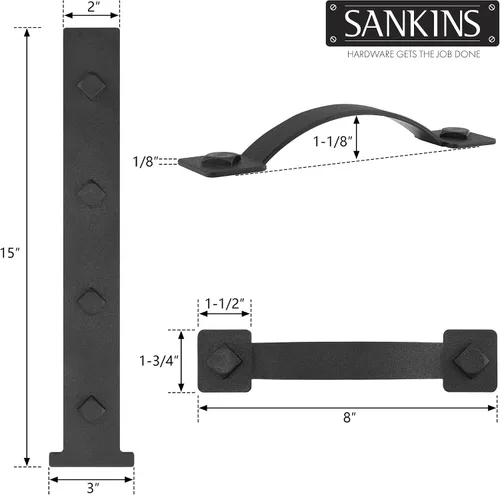 Vista 3 de Kit de herrajes magnéticos decorativos para puerta de garaje, atractivas bisagras de imitación, accesorios de decoración, 1 acentos de puerta