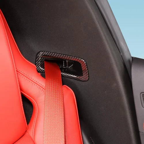 Vista 3 de TOYCIDFG Marco de guía para cinturón de seguridad para asiento de automóvil, compatible con Chevrolet Corvette C8 2020-2025, accesorios