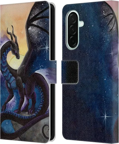 Vista 170 de Head Case Designs Officially Licensed Carla Morrow Galactic Entrancement Dragons Leather Wallet Case Compatible with Samsung Galaxy A07 4G