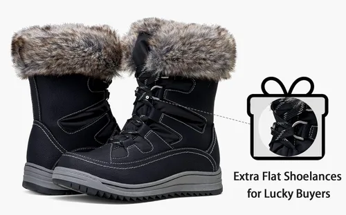 Vista 5 de VEPOSE - Botas de invierno para mujer impermeables