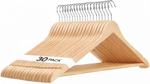 Vista 8 de USTECH Percha de madera con forma de arco (paquete de 10)