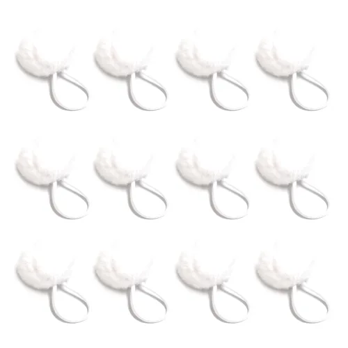 Vista 18 de SUSULU Bandas elásticas de pelo sintético de conejo con pompón para mujer, banda de goma con soporte de cola de caballo de 2.0 in, accesorios 6
