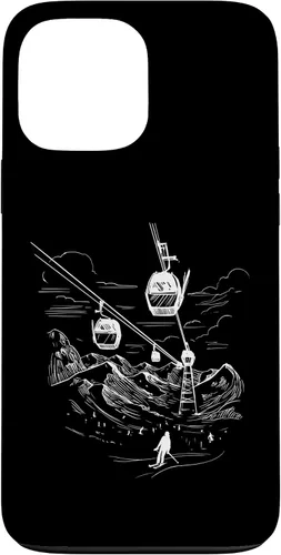 Vista 23 de iPhone 16 Ski Skiing Hobby Sport Snow Mountain Line Art Design Case