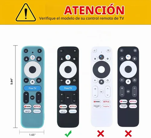Vista 2 de Paquete de 2 fundas de silicona para control remoto Onn 4K Pro/Plus, funda protectora que brilla en la oscuridad, compatible con el control remoto