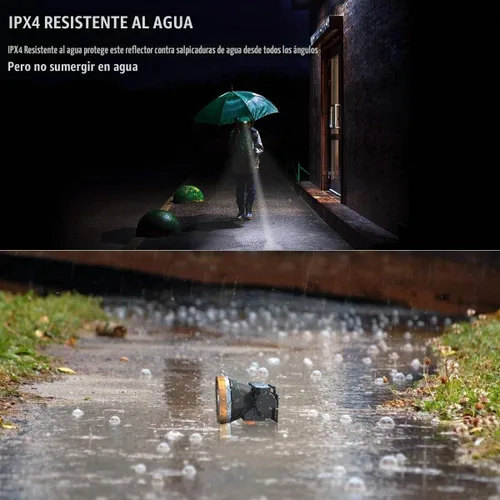 Vista 2 de ODEAR Linterna frontal recargable, súper brillante, linterna de LED para la cabeza, impermeable, con batería incorporada para acampar al aire libre