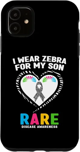 Vista 8 de I Wear Zebra for My Son Rare Disease Awareness Day 2026 Case for iPhone 17