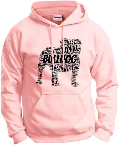 Vista 11 de ThisWear Sudadera con capucha con capucha de Bulldog Inglés Word Art Dog Puppy Owner Gift Hoodie