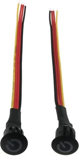 Vista 4 de Interruptor táctil para luz LED de 5 V a 24 V CC, 2 unidades, sensor micro táctil negro, interruptores de atenuación continuos con cable