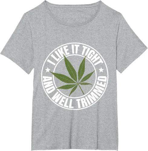 Vista 43 de Weed Cannabis Medical Marihuana I Like It Camiseta ajustada y recortada, Negro, S