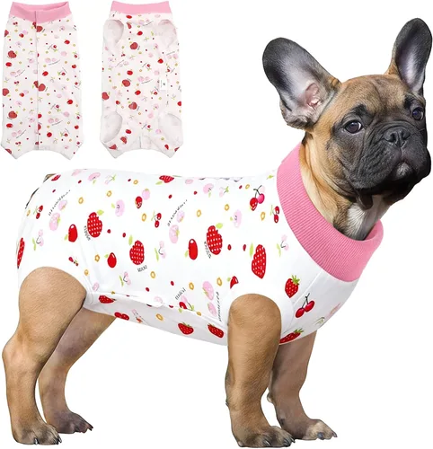 Vista 12 de SAWMONG Traje de recuperación para perros, hembras y machos, transpirable, traje corporal para perro después de una cirugía, esterilización Avión