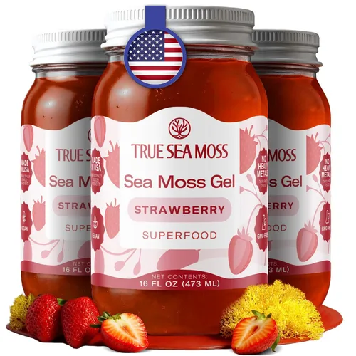 Vista 16 de TrueSeaMoss Gel de musgo marino – hecho en EE. UU. – Musgo marino silvestre, frutas y verduras en frasco – Manzana/Canela, paquete de 1