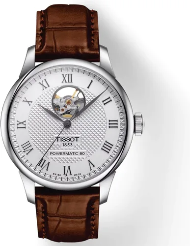 Vista 2 de Tissot Le Locle Powermatic 80 Open Heart, Marrón, Correa