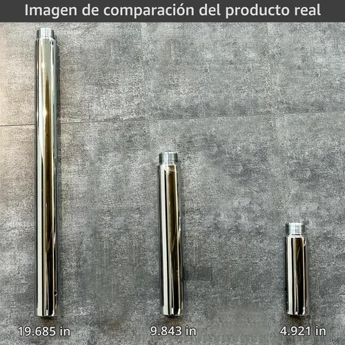 Vista 7 de PRIOR FITNESS Extensión de poste para poste de baile de 45 mm 125/250/500 mm o 5"/10"/20" Tubo de accesorios de acero inoxidable para conectar poste