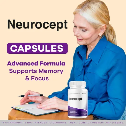 Vista 2 de Neurocept - Cápsulas de suplemento cerebral oficial Neuro cept Brain & Memory Focus Support Advanced Formula, Neurocept Pills apoyo diario