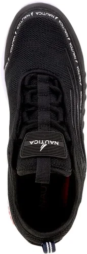Vista 4 de Nautica Zapatillas deportivas para hombre, cómodas, informales, con cordones, a la moda, para caminar, pantalones deportivos ligeros
