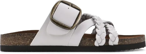 Vista 3 de WHITE MOUNTAIN Sandalia plana curativa para mujer, Blanco