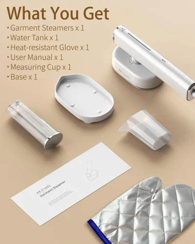 Vista 7 de Vaporizador Portátil para Ropa de Viaje, Mini Vaporizador y Plancha con Calentamiento Rápido de 10s, 1200W Horizontal y Vertical, Eliminación