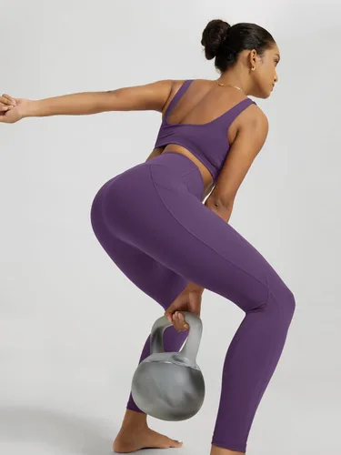 Vista 4 de ODODOS - Leggings de yoga de cintura alta para mujer con bolsillos, pantalones de yoga deportivos con control de abdomen, no se transparentan