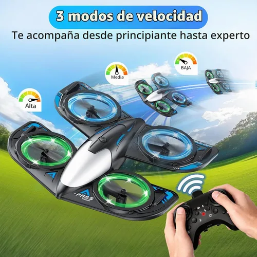 Vista 3 de Foam RC Drone for Kids Beginners, RC Airplane Quadcopter Toy Gift Easy to use foam remote control drone features 3 speed modes, RC airplane