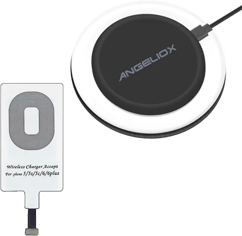 Vista 8 de ANGELIOX Receptor de carga inalámbrico compatible con iPhone 7/7 Plus / 6/6 Plus / 6s / 5Se / 5s / 5c / 5 (receptor de carga inalámbrico incluido)
