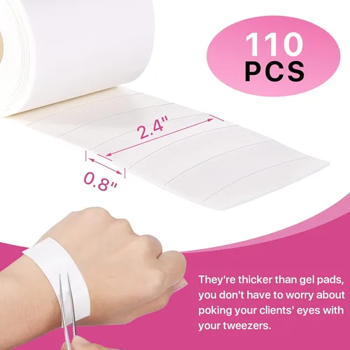 Vista 2 de Pretty memory 110 almohadillas de ojos para extensiones de pestañas, cinta de espuma precortada para extensiones de pestañas, almohadillas