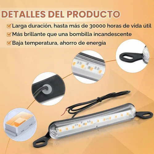 Vista 3 de LivTee Luz de matrícula, Luces LED de matrícula extremadamente brillantes, montaje para remolque, UTV, ATV, camión, RV, barco, color ámbar