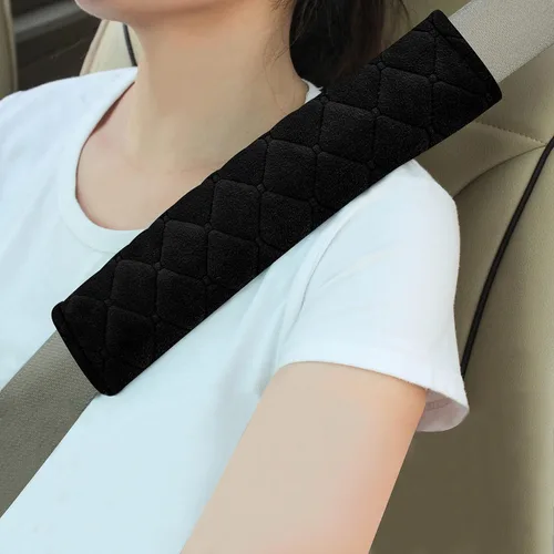 Vista 12 de Amooca Fundas Suaves para Cinturón de Seguridad del Automóvil Almohadillas de Hombro para Cinturón de Seguridad 2 PCS Ajuste Universal para Todos