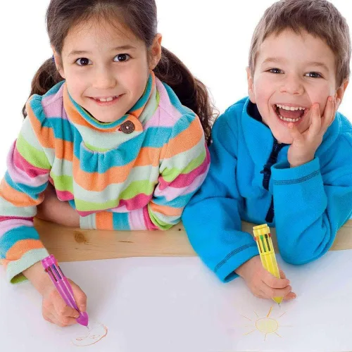 Vista 7 de Kaptin Paquete de 36 mini bolígrafos de plástico neón, bolígrafos retráctiles, bolígrafos multicolores, suministros escolares de oficina para niños