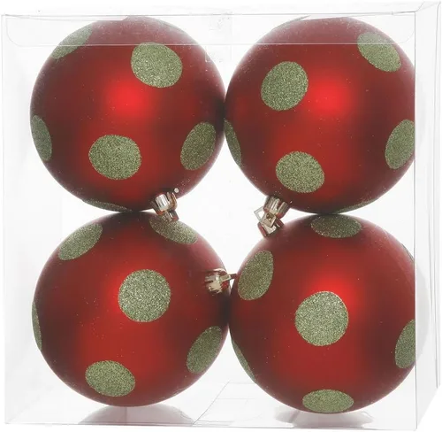 Vista 3 de Vickerman - Bola de purpurina brillante con cuadros blanco y negro de 10 cm - 4 por caja - Patrón de purpurina mate - Adornos festivos - Navidad
