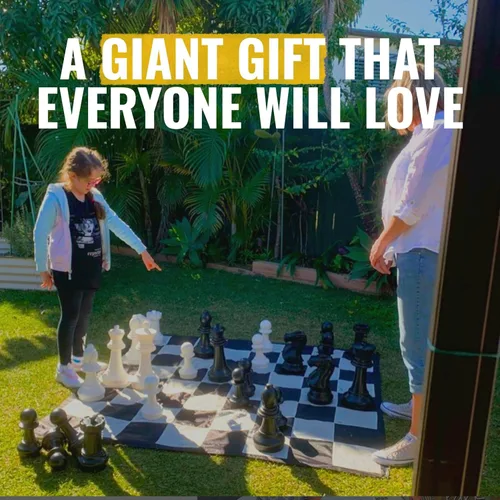 Vista 7 de MegaChess Juego de ajedrez gigante con tamaño King de 16 pulgadas de alto, un juego de ajedrez grande para familias que buscan juegos gigantes al