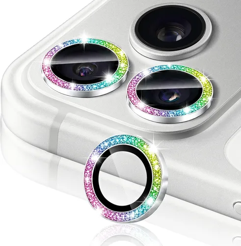 Vista 12 de Compatible con iPhone 13 Pro para iPhone 13 Pro Max, protector de lente de cámara antiarañazos, vidrio templado 9H, protector de cámara de metal a