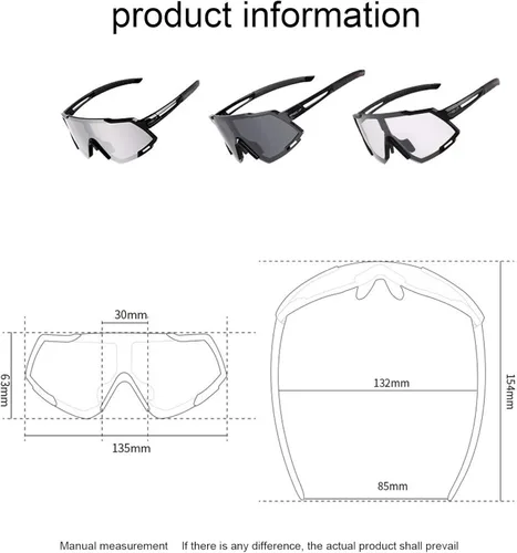 Vista 8 de Baixnsj UV400 Anti-arañazos Anti-niebla Ciclismo Gafas polarizadas Deportes Espejo Pesca al aire libre Polarizadas Gafas de sol