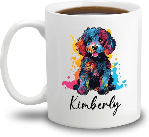 Vista 10 de Affenpinscher - Taza de café con nombre personalizado, regalo para perro, papá, perro, mamá, taza de cerámica blanca personalizada Affenpinscher