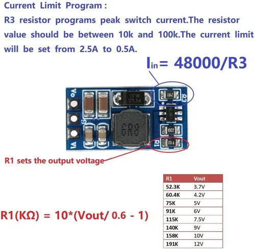 Vista 8 de 2 unids DC-DC Módulo regulador Step-up Module Boost Convertidor para motor LED 7W 2.6-5.5 a 5V/6V/9V/12V ND0412SA (5V)